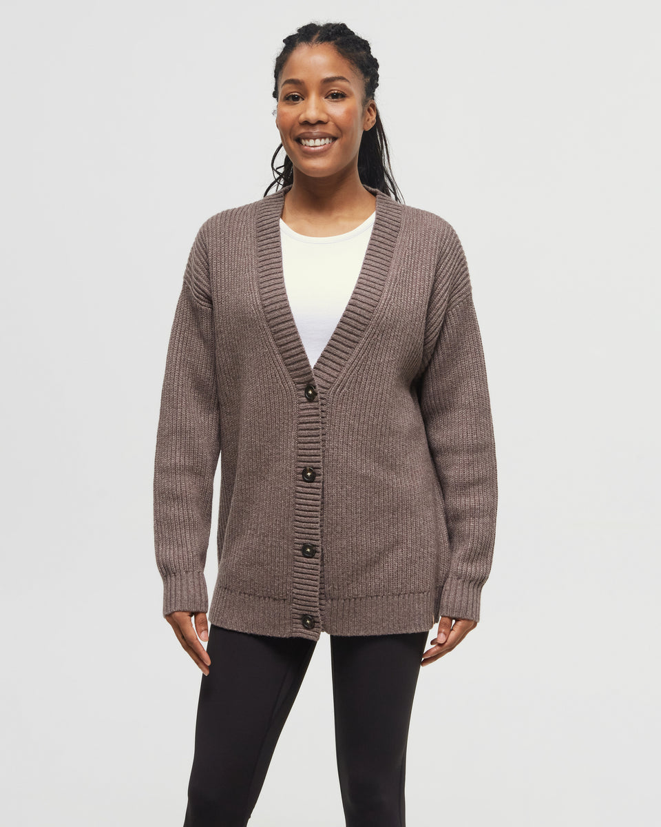Womens Highline Oversized Button Cardigan