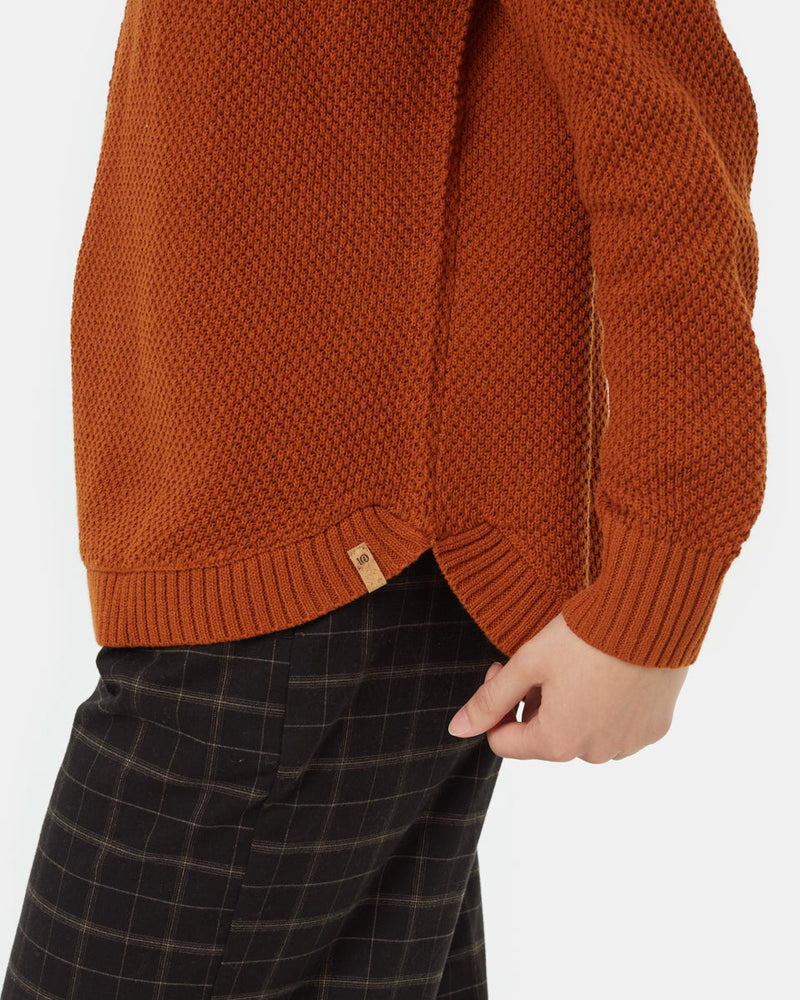 Brown-Womens-Organic-Cotton-Knit-Sweater