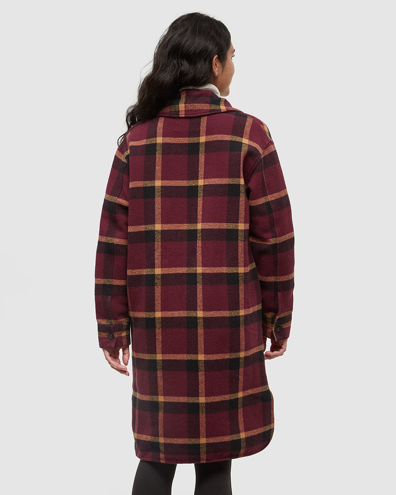 Burgundy-Heavy-Weight-Flannel-Long-Jacket