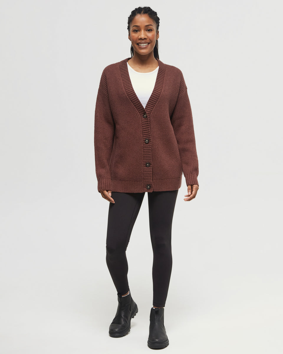 Womens Highline Oversized Button Cardigan