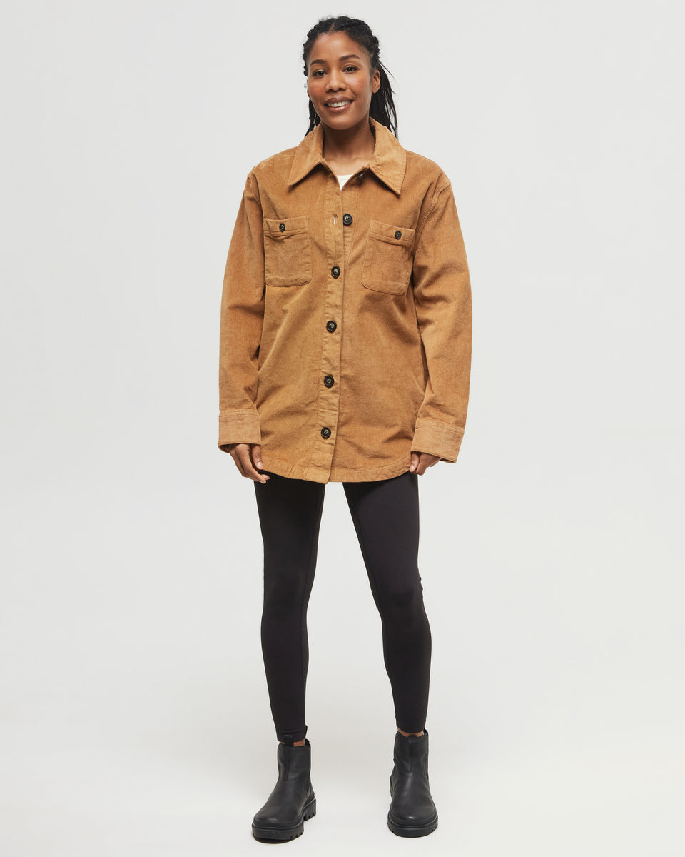 Womens EcoStretch Corduroy Shacket | Recycled Materials