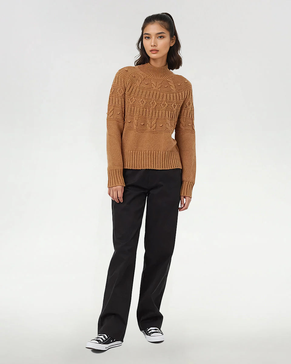 Womens Highline PoMock Neck Sweater | Recycled Materials