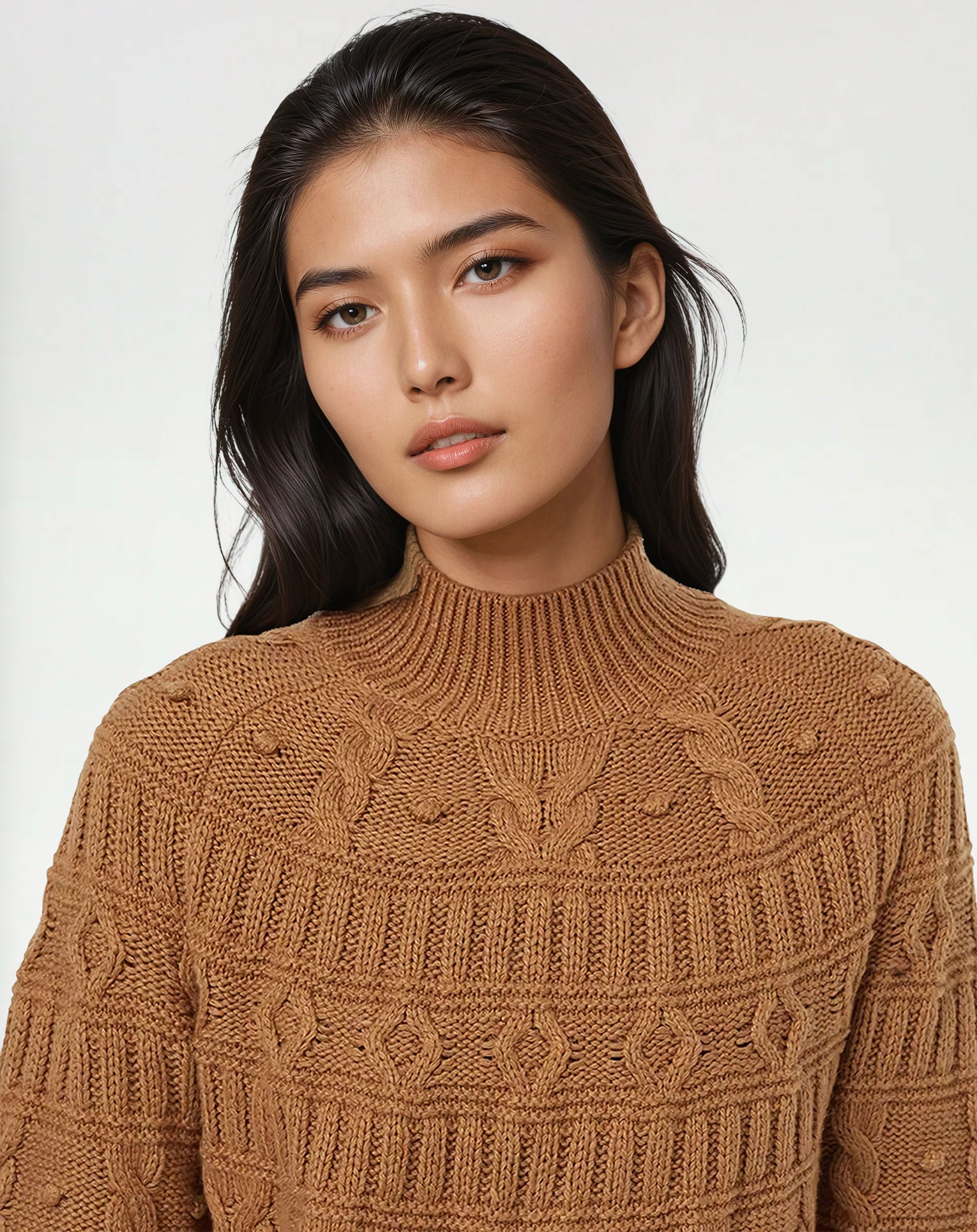 Womens Highline PoMock Neck Sweater | Recycled Materials