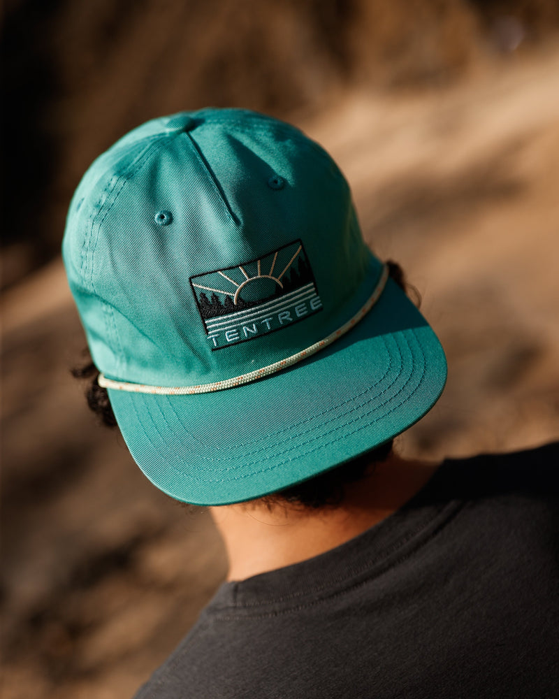 Green-5-Panel-Flat-Brim-Baseball-Cap