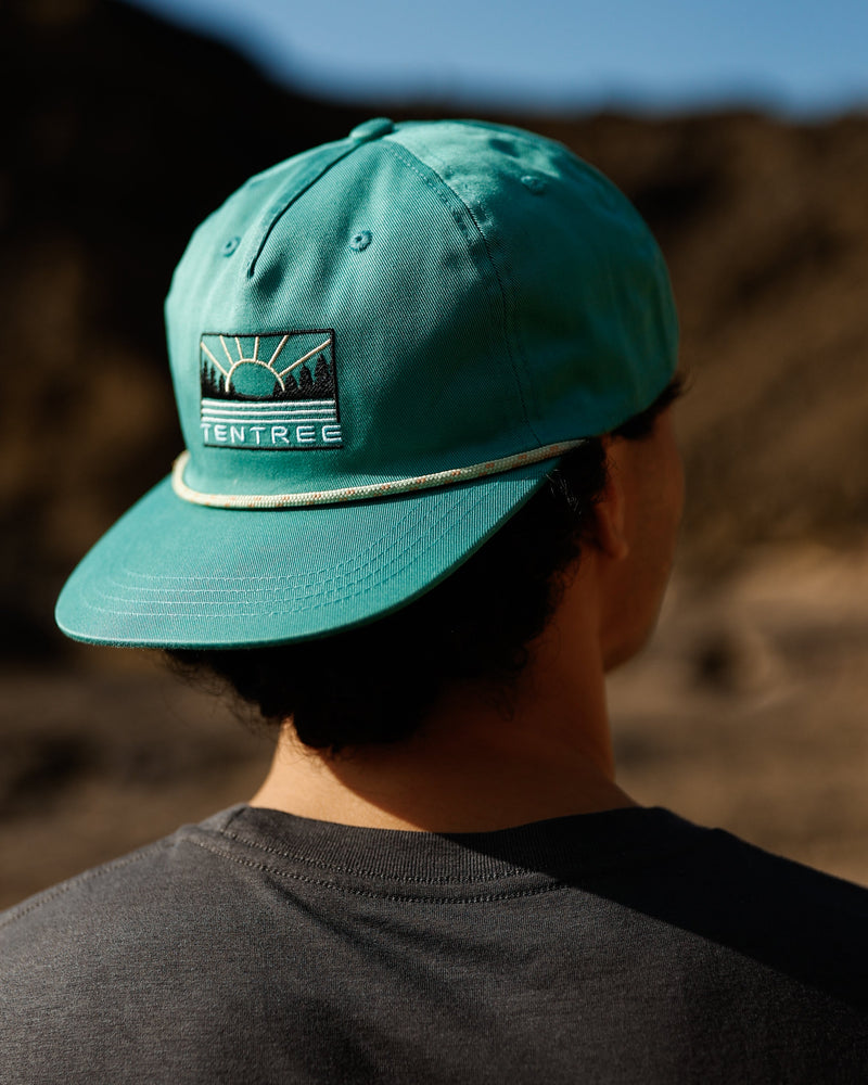 Green-5-Panel-Flat-Brim-Baseball-Cap