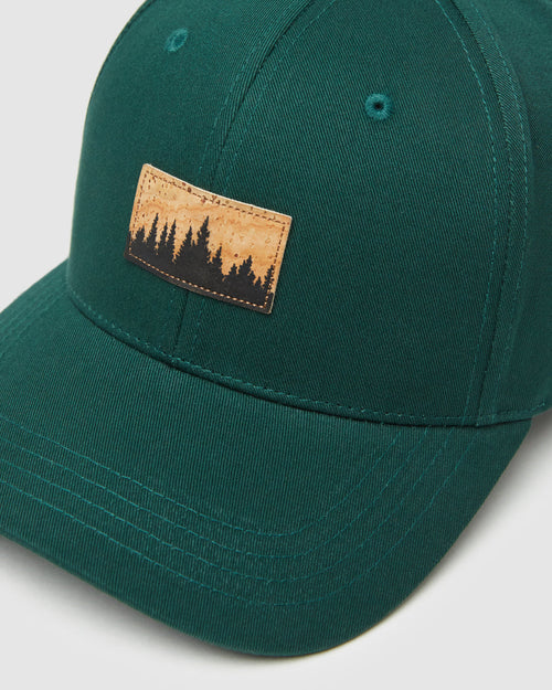 Ungendered Juniper Cork Patch Elevation Hat | Organic Cotton