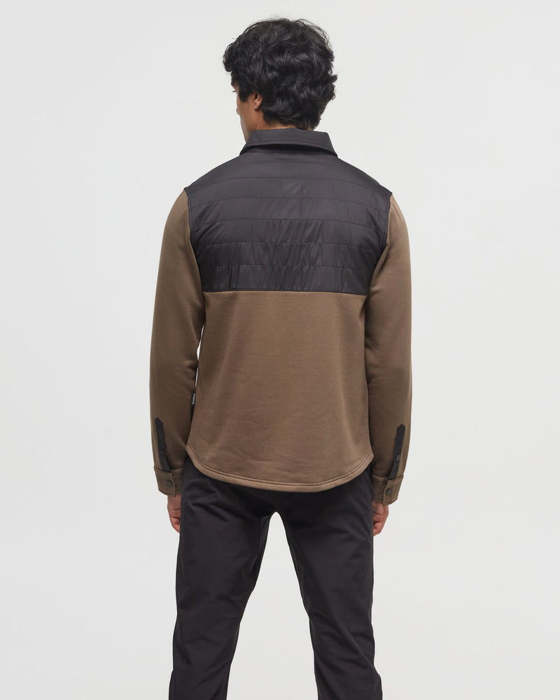 Green-Color-Block-Fleece-Shirt-Jacket