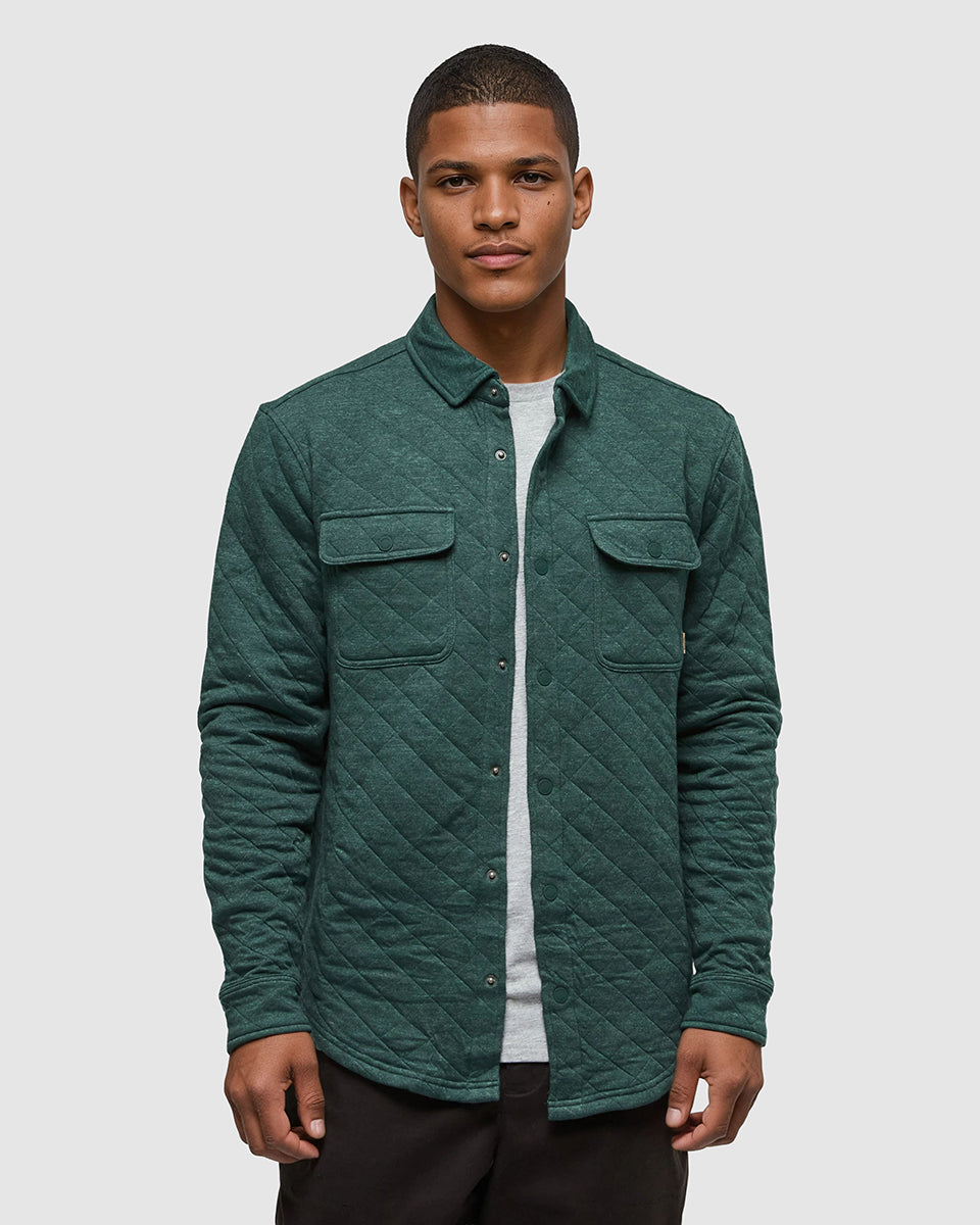 Mens Quilted Colville Shacket | Recycled Materials