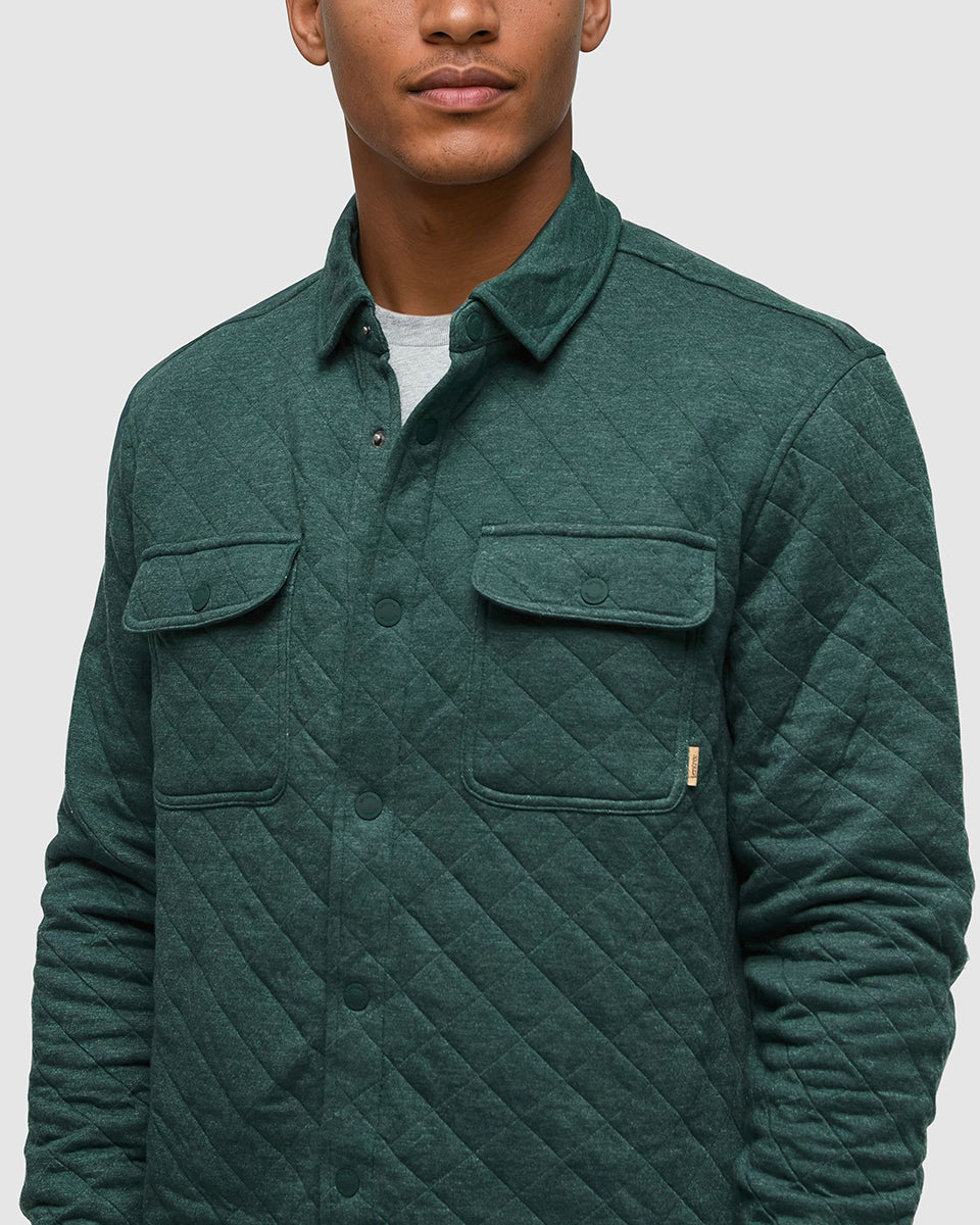 Mens Quilted Colville Shacket | Recycled Materials