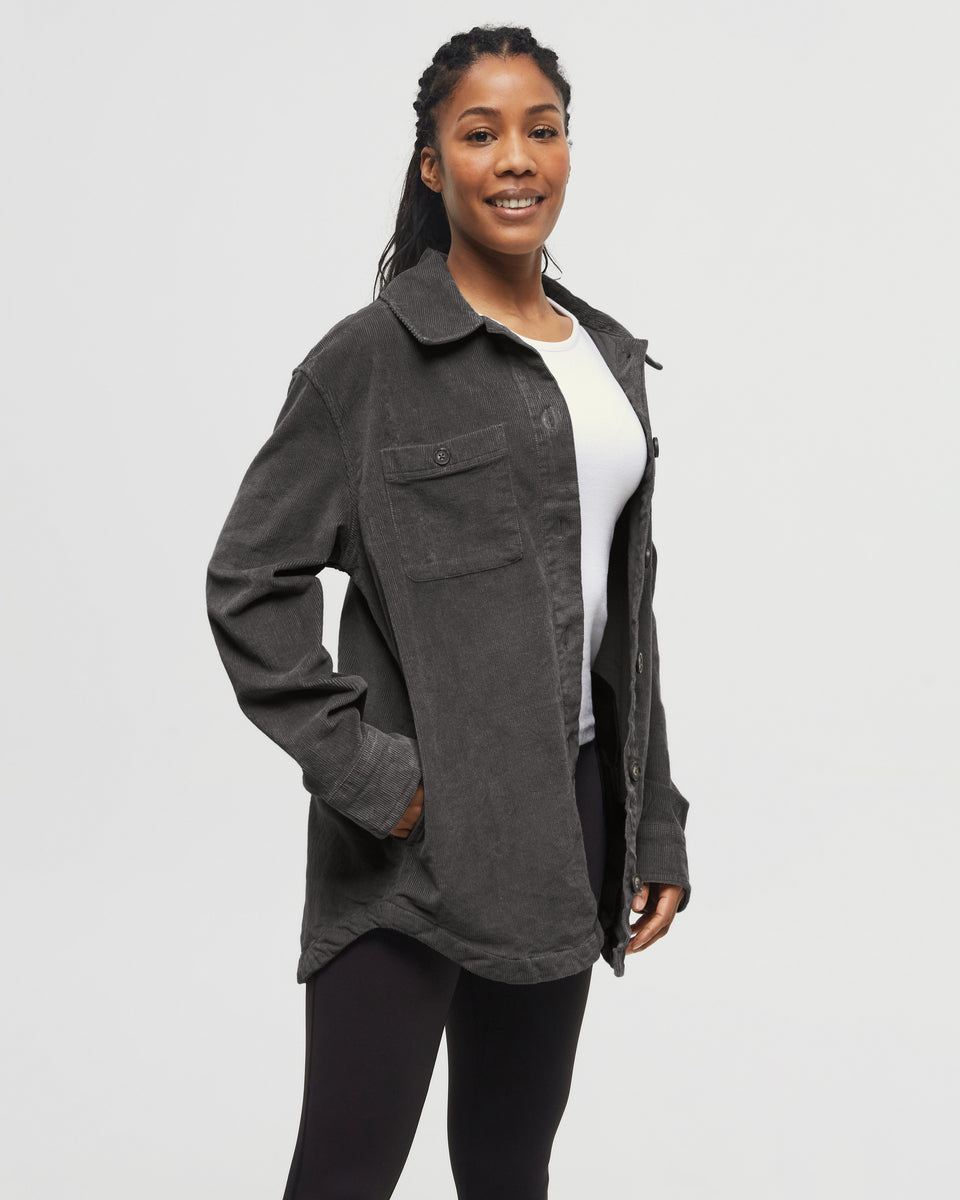 Womens EcoStretch Corduroy Shacket | Recycled Materials