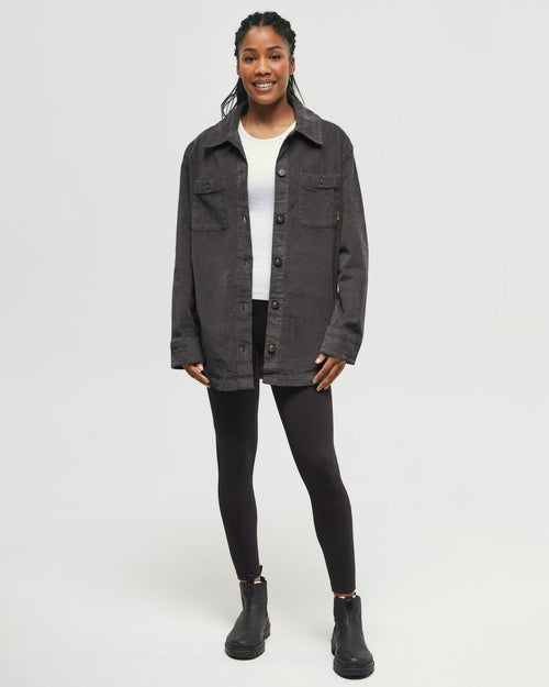 Women EcoStretch Corduroy Shacket | Recycled Materials