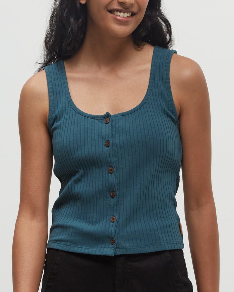 Green-Cotton-Button-Up-Tank