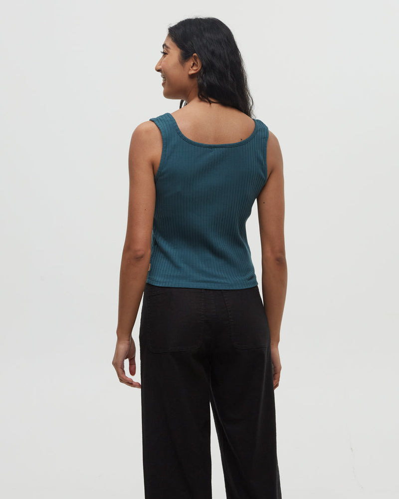 Green-Cotton-Button-Up-Tank