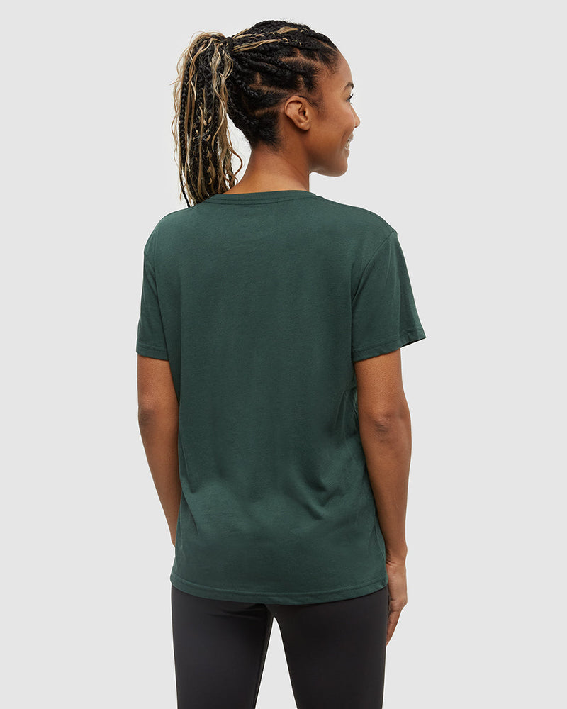 Green-Crew-Neck-Graphic-Shortsleeve-T-Shirt