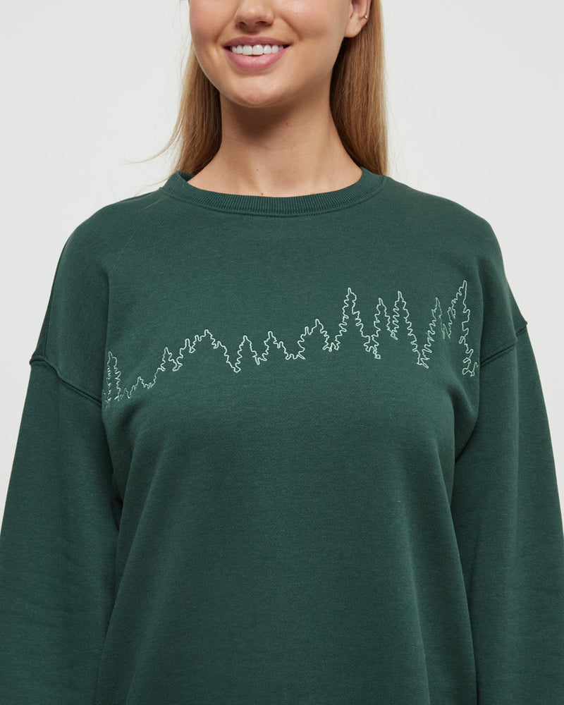 Green-Crew-Neck-Graphic-Sweatershirt