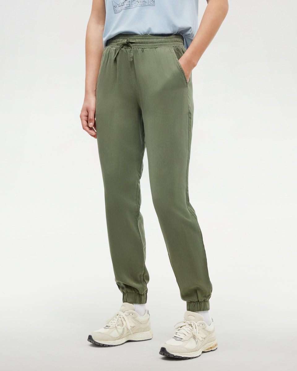 Twill Jogger Pants Womens Long Length Joggers Womens Brookside