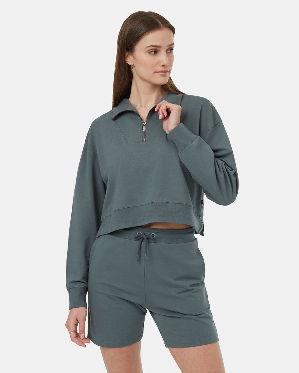 Womens SoftTerry Light 1/4 Zip Fleece | Recycled Materials