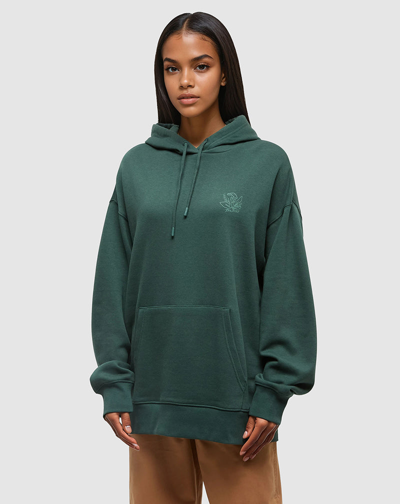 Green-Oversize-Printed-Graphic-Logo-Hoodie