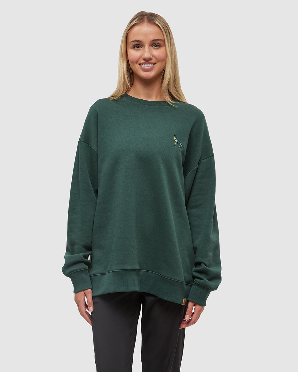 Womens Boreal Wildlife Oversized Crew | Recycled Materials