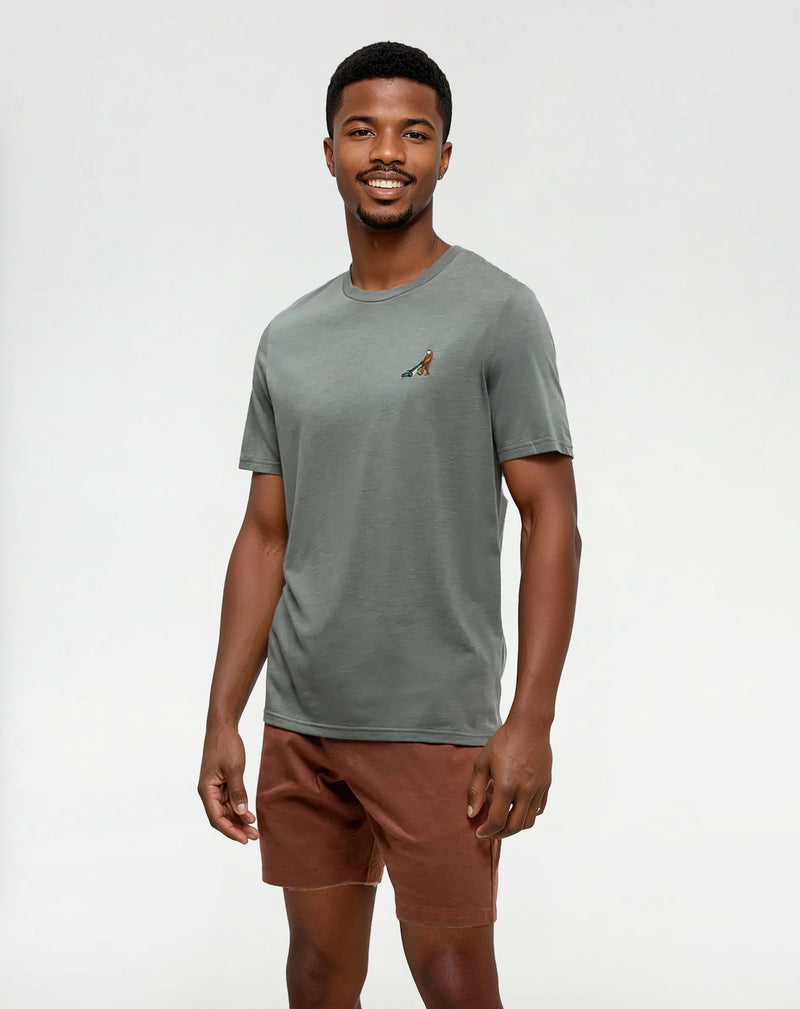 Green-Regular-Fit-Embroidered-Graphic-T-Shirt