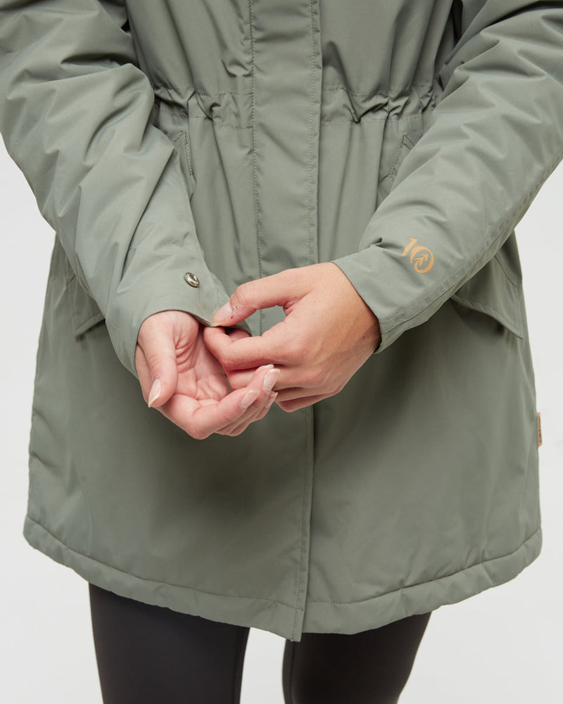 Green-Relax-Water-Repellant-Hooded-Rain-Jacket