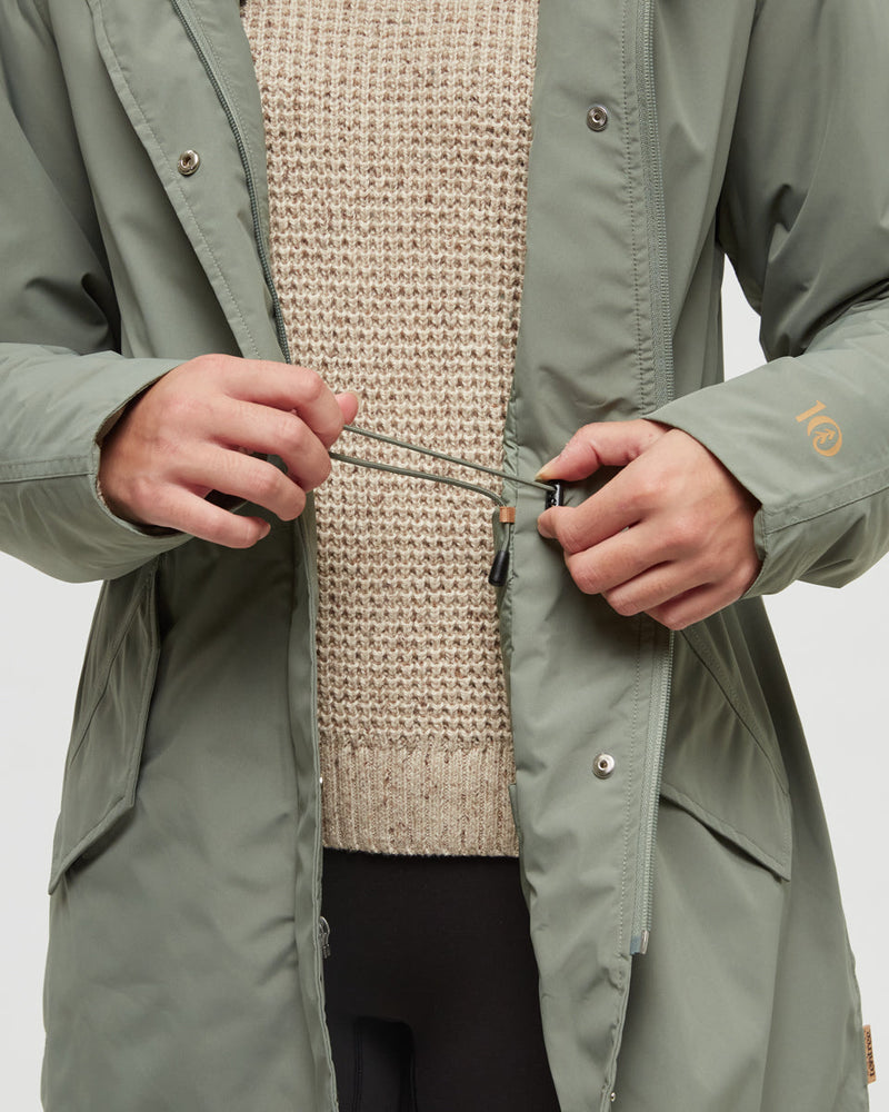 Green-Relax-Water-Repellant-Hooded-Rain-Jacket