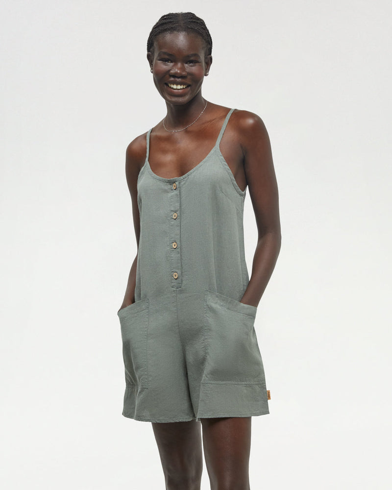 Womens Hemp Laurel Romper | Recycled Materials Womens Hemp Laurel Romper | Recycled Materials