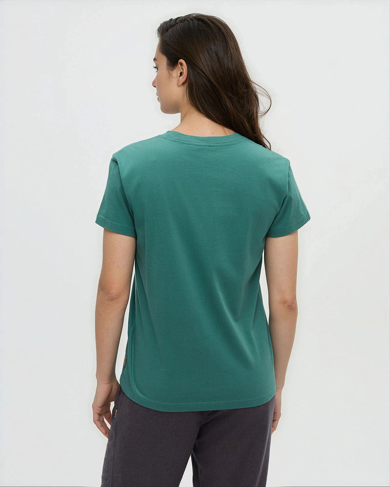 Green-Relaxed-Graphic-Crew-Neck-T-Shirt