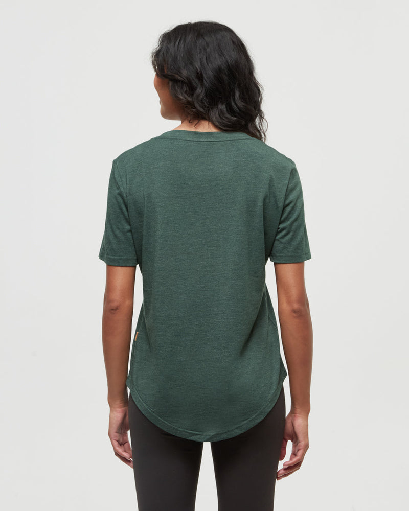 Green-TreeBlend-V-Neck-T-Shirt