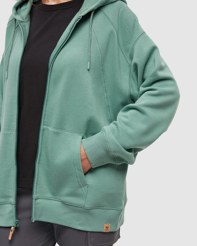 Green-TreeFleece-Oversized-Zip-Hoodie
