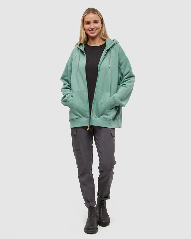 Green-TreeFleece-Oversized-Zip-Hoodie