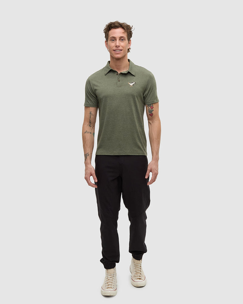Green-Treeblend-Button-Up-Graphic-Polo-Shirt