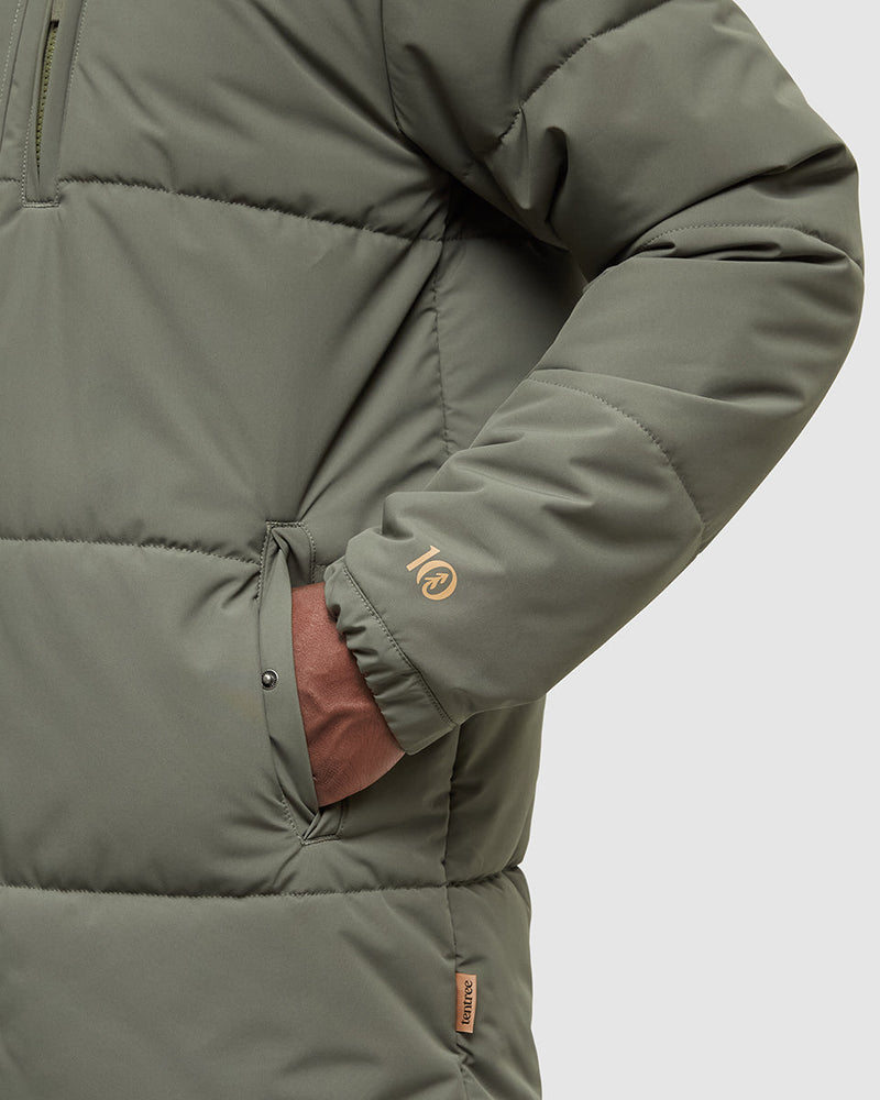 Green-Water-Repellent-Hooded-Puffer-Parka