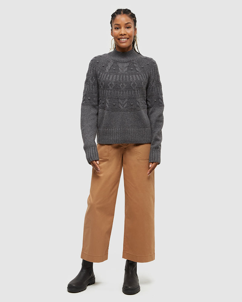 Grey-Eco-Friendly-Mock-Neck-Knit-Sweater