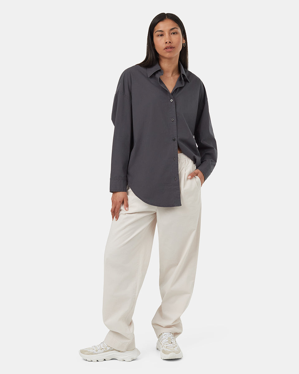Womens EcoStretch Cotton Oversized Shirt