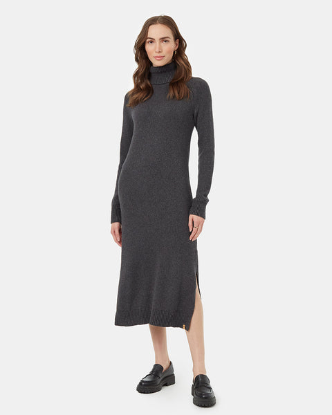 Womens Highline Turtleneck Maxi Dress
