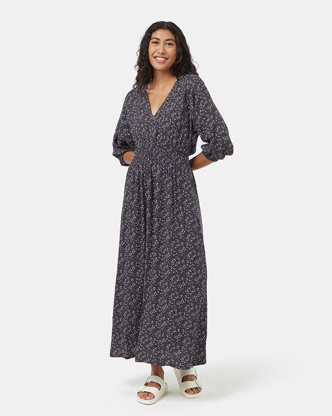 Womens EcoWoven Crepe Maxi Dress