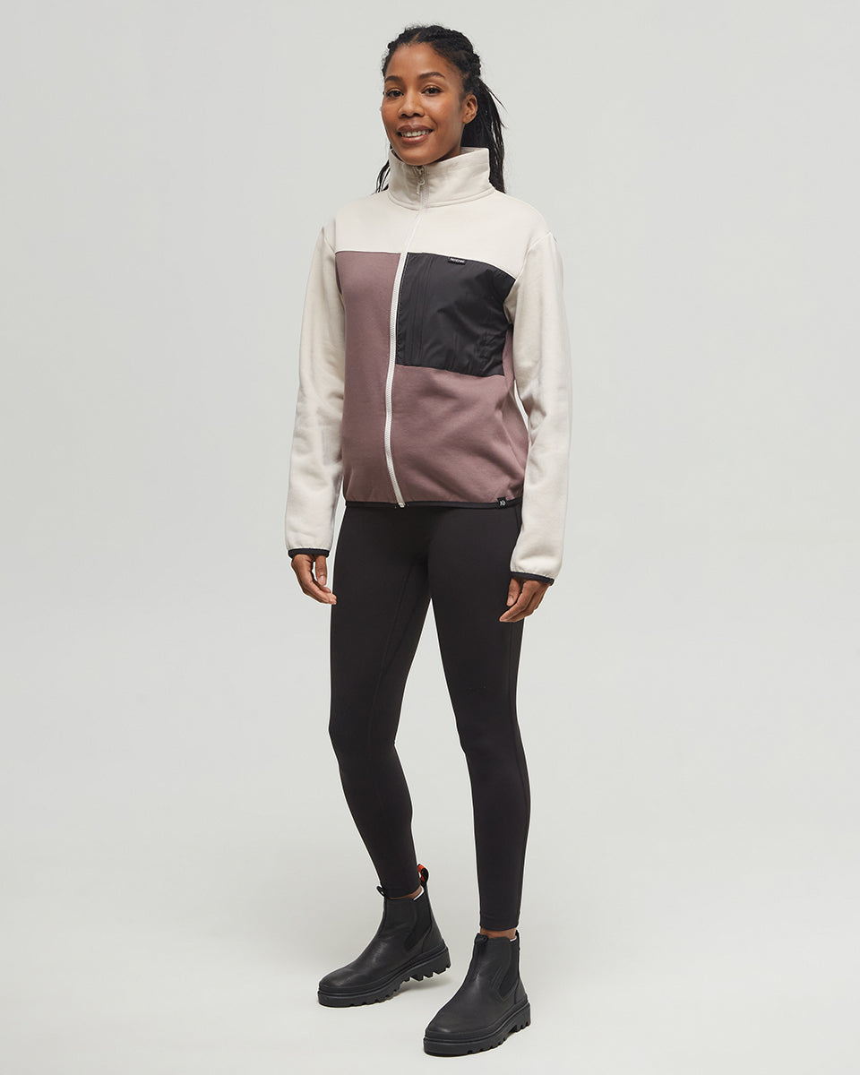 Womens SeaFleece Contrast Full Zip | Recycled Materials
