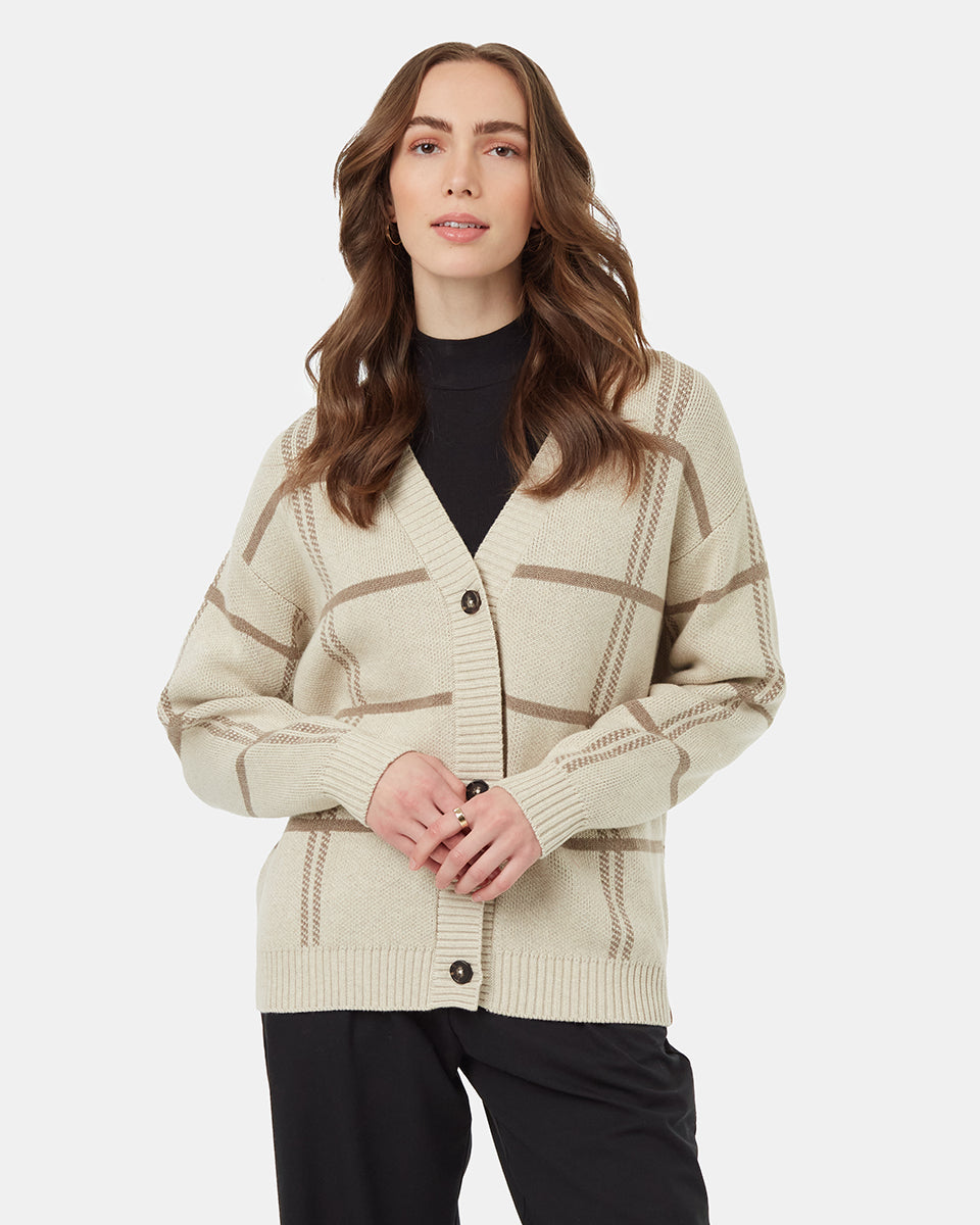 Womens Highline Jacquard Cardigan | Organic Cotton