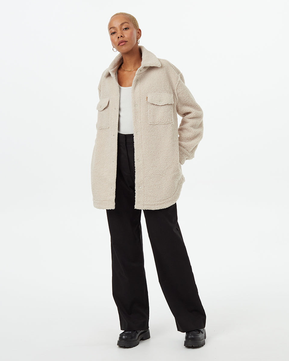Recycled Boucle Fleece Jacket | Recycled Materials