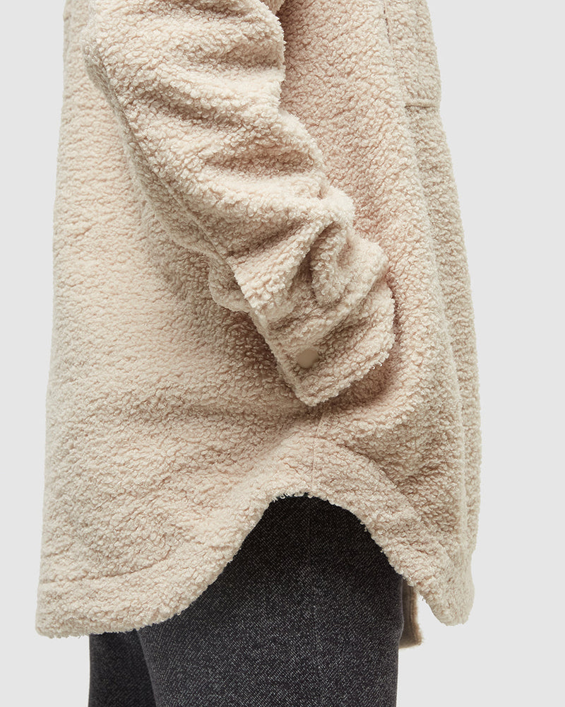 Oatmeal-Boucle-Oversized-Fit-Fleece-Jacket