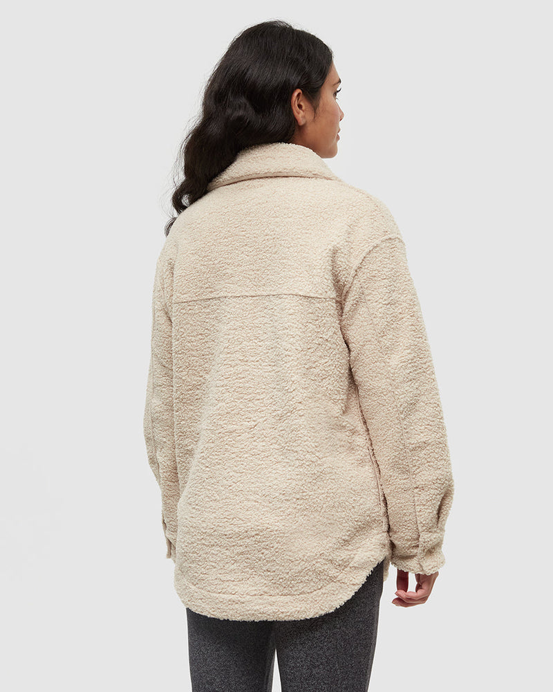 Oatmeal-Boucle-Oversized-Fit-Fleece-Jacket