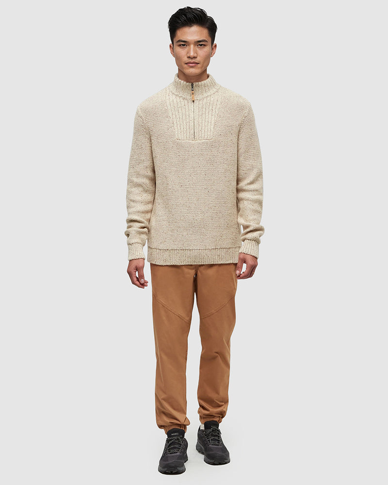 Oatmeal-Regular-Organic-Cotton-Fleck-Half-Zip