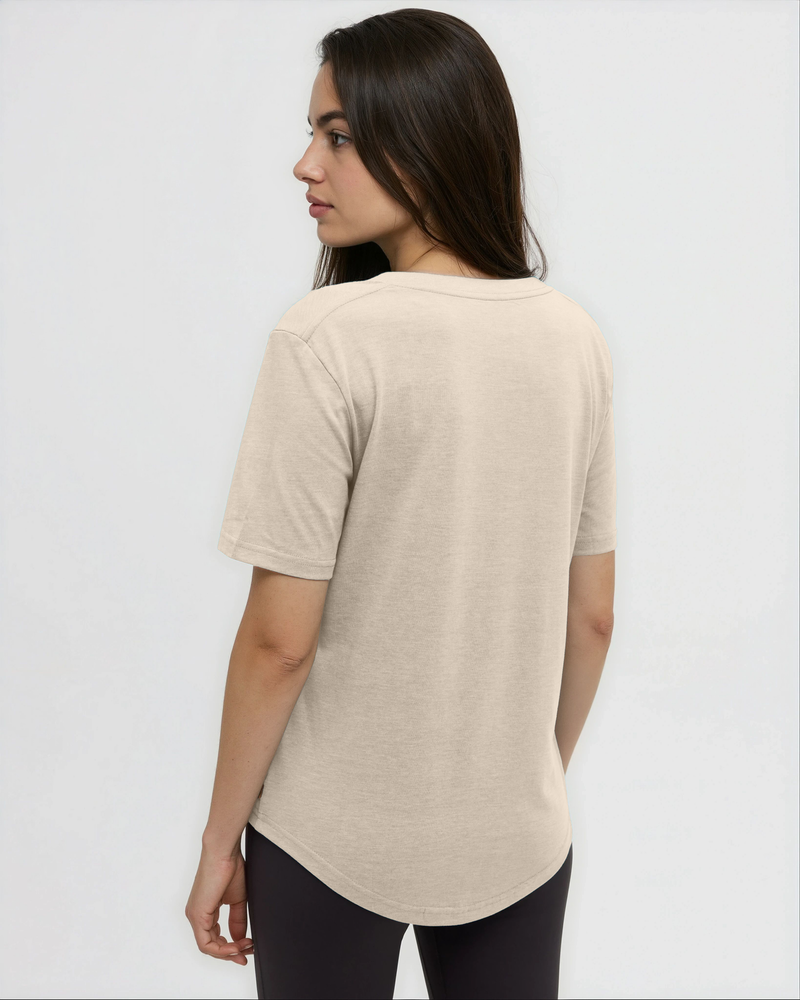 Oatmeal-TreeBlend-V-Neck-T-Shirt