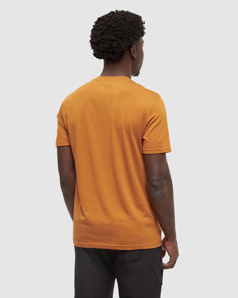 Orange-Basic-Shortsleeve-Button-T-Shirt