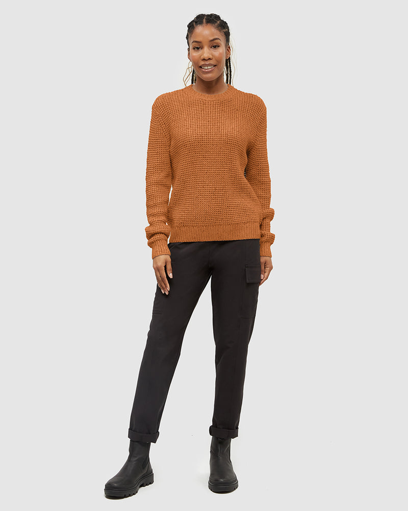 Orange-Highline-Nep-Crew-Sweater