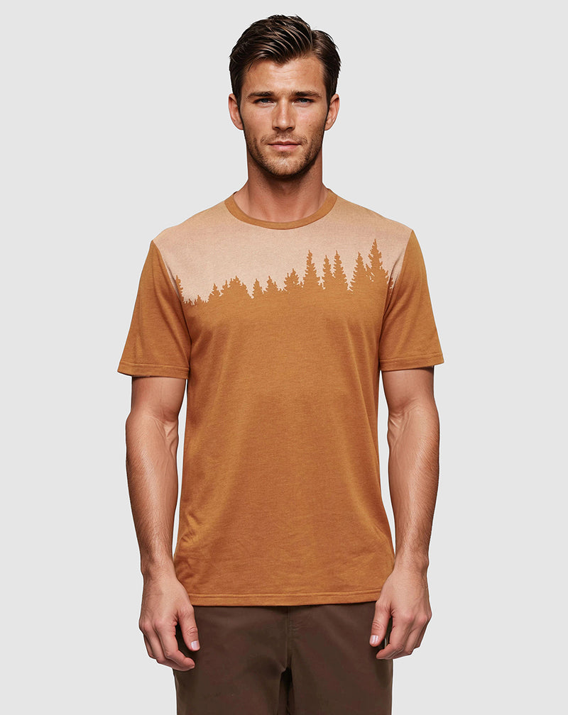Orange-Regular-Fit-Crew-Neck-T-shirt