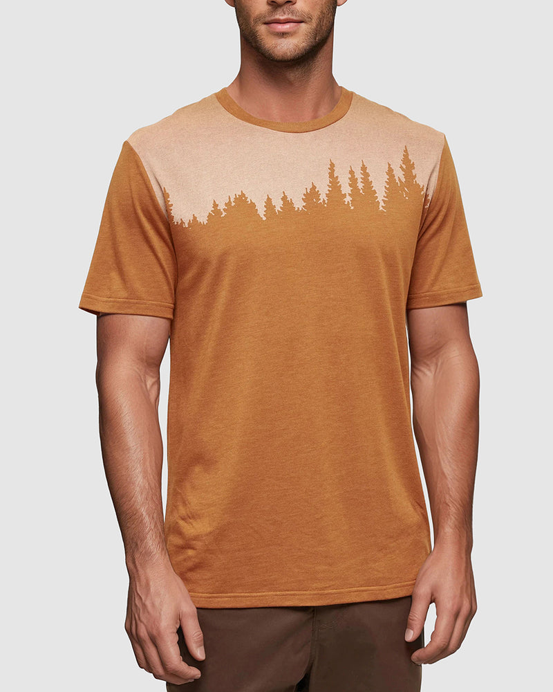 Orange-Regular-Fit-Crew-Neck-T-shirt