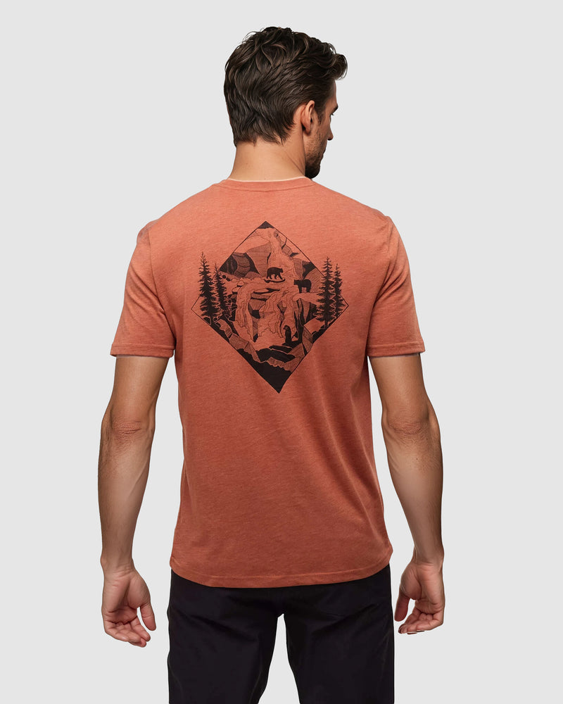 Orange-Regular-Fit-Crew-Neck-T-shirt