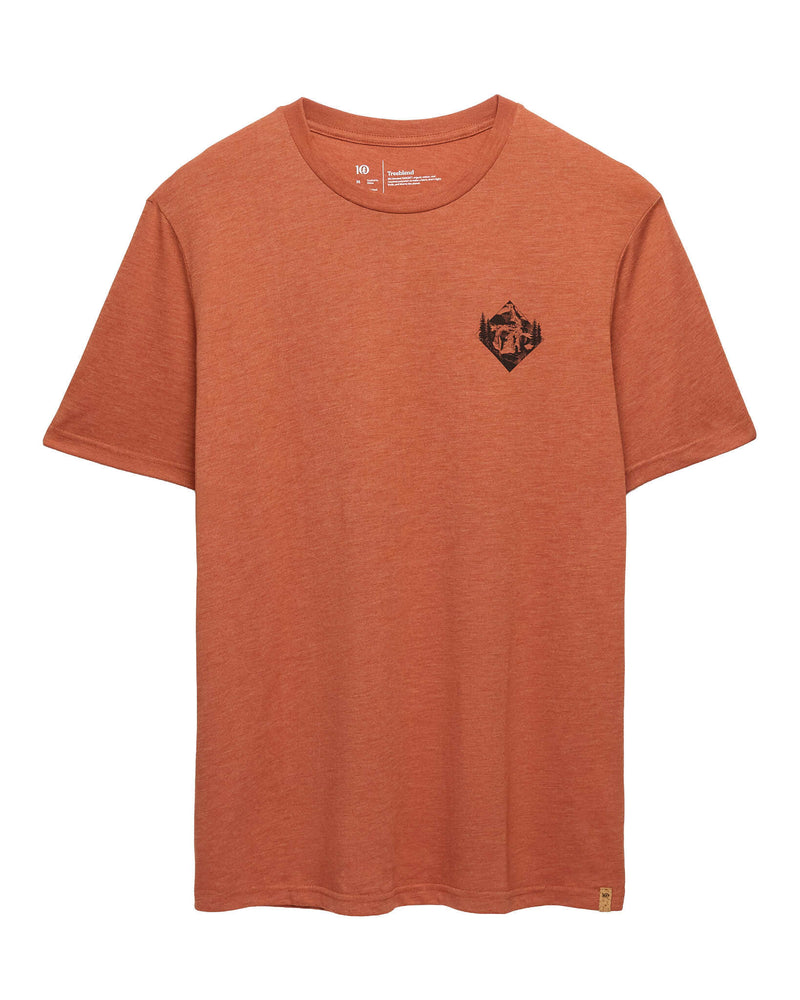 Orange-Regular-Fit-Crew-Neck-T-shirt